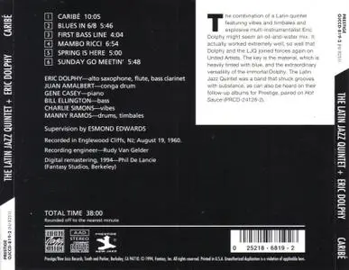 The Latin Jazz Quintet + Eric Dolphy - Caribe (1960) {Prestige OJCCD-819-2 rel 1994}