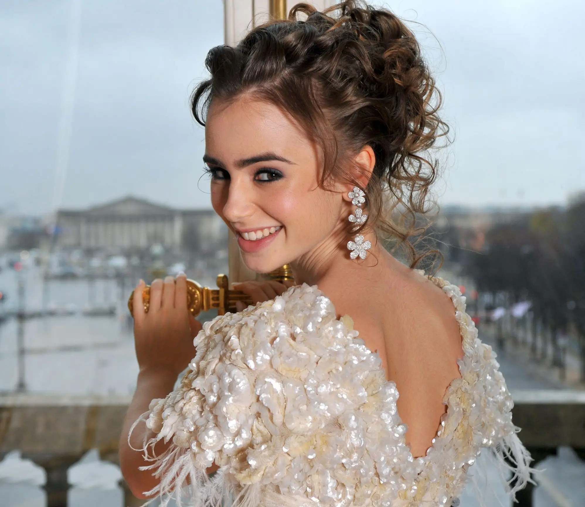 Lily Collins at the 17th Annual Paris Crillon Ball on November 23rd, 2007.
