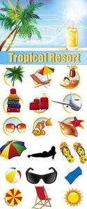 Tropical Resort Vector