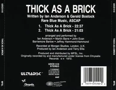 Jethro Tull - Thick as a Brick (1972) [MFSL UDCD-510] (Repost)