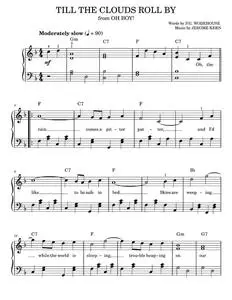 Till The Clouds Roll By - Billie Holiday, Jerome Kern (Easy Piano)