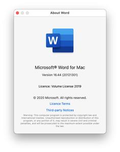 Microsoft Word 2019 for Mac v16.44 VL Multilingual