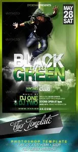 GraphicRiver Black & Green (Flyer Template 4x6)