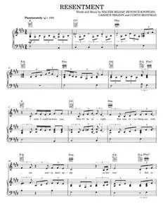 Resentment - Beyonce Knowles, Dreamgirls Movie (Piano-Vocal-Guitar)