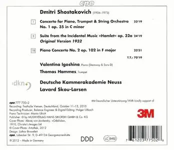 Valentina Igoshina, Lavard Skou-Larsen - Shostakovich: Piano Concertos Nos. 1 & 2, Hamlet Overture (2012)