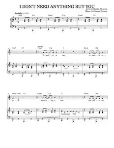 I Don't Need Anything But You - Annie Musical, Charles Strouse (Piano Vocal)