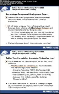 Train Signal Microsoft Exchange Server 2010 Design And Deployment Training-HELL