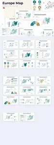 Education Europe Map PowerPoint Infographics