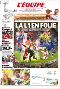L'Equipe - Lundi 21 Avril 2014
