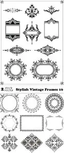 Vectors - Stylish Vintage Frames 16