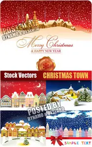 Christmas town - Stock Vector