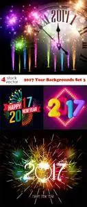 Vectors - 2017 Year Backgrounds Set 3