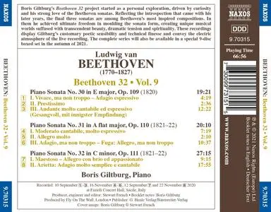 Boris Giltburg - Ludwig van Beethoven: Complete Piano Sonatas Nos. 30-32, Vol. 9 (2021)