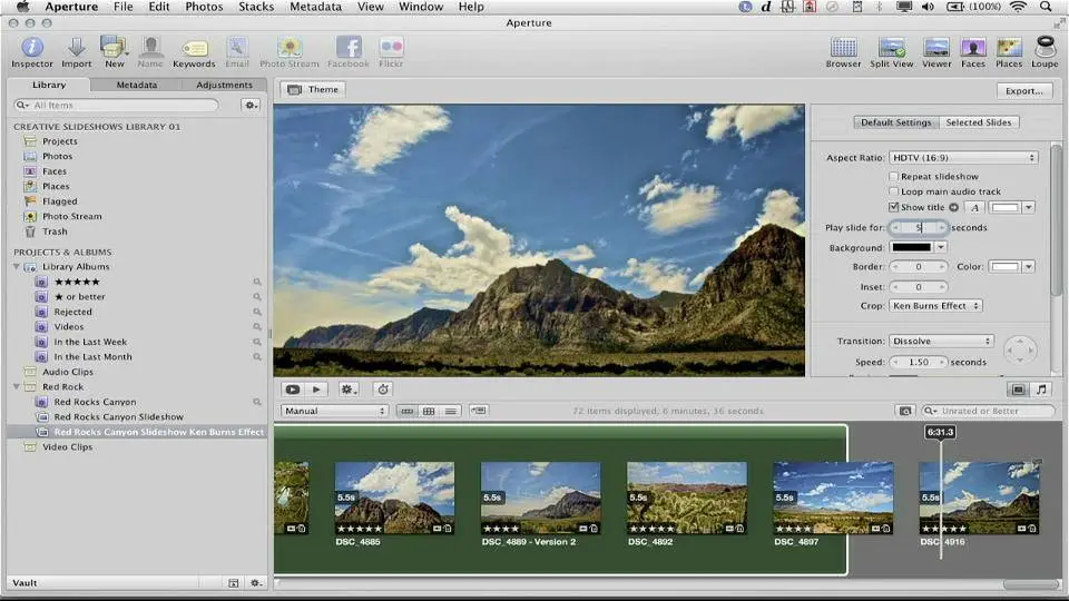 Creative Slideshows with Aperture