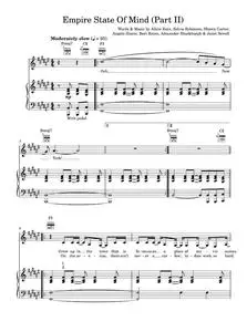 Empire State Of Mind (Part II) Broken Down - Alicia Keys (Piano-Vocal-Guitar (Piano Accompaniment))