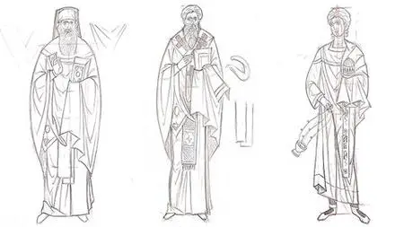 Byzantine Iconography Series 4: Drawing The Full Figure (P2)