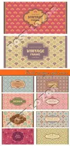 Cards vintage style vector