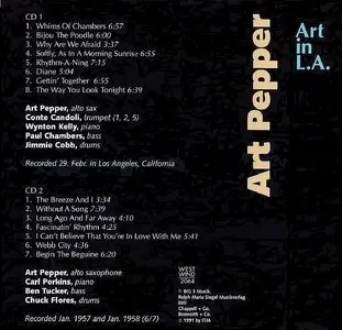Art Pepper – Art in L.A. (2 CD Set)