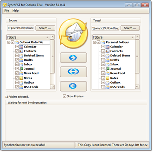 SynchPst for Outlook Professional 5.1.2.8