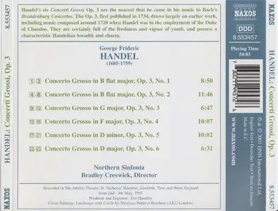 George Frideric Handel - Concerti Grossi Op. 3, Nos. 1-6 (2001)