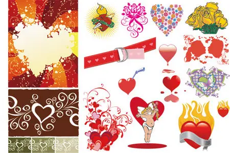 SS - Love Hearts in vector