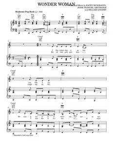 Wonder Woman - Jesse Frasure, Kacey Musgraves (Piano-Vocal-Guitar)