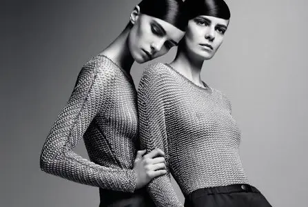 Irina Liss and Dasha Denisenko by Txema Yeste for Vogue Russia May 2015