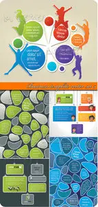 Business template vector set 5