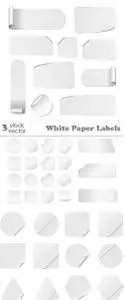 Vectors - White Paper Labels