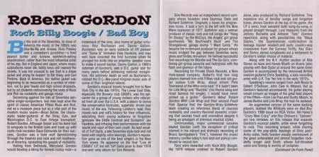 Robert Gordon - Rock Billy Boogie + Bad Boy (2001) {RCA--Collectables ‎COL-CD-2820 rec 1978-1979}