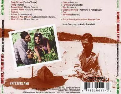 Carlo Rustichelli - Divorce Italian Style: Original Motion Picture Soundtrack (1961) Limited Edition 2011