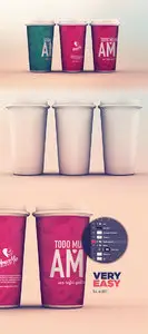 Cups Mockup Template PSD