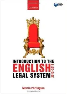 Introduction to the English Legal System 2012-2013, 7 edition