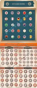 Round icons for web design vector 5