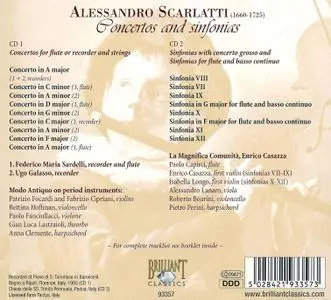 Federico Maria Sardelli, Enrico Casazza, Modo Antiquo, La Magnifica Comunita - A. Scarlatti: Concertos and sinfonias (2008)