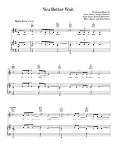 You Better Wait - Rock Of Ages Musical, Steve Perry (Piano-Vocal-Guitar)