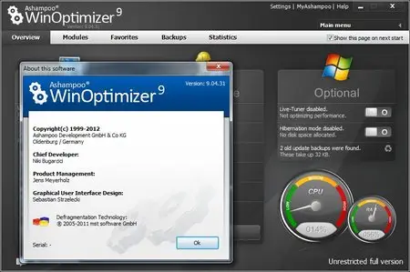 Ashampoo WinOptimizer 9.04.31 DC 01.02.2013