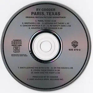 Ry Cooder - Paris, Texas (Original Motion Picture Soundtrack) (1988)