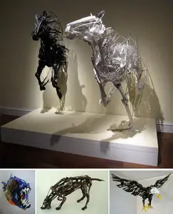 Sculptures made of recycled by Sayaka Kajita Ganz