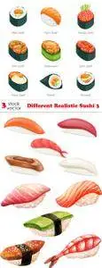 Vectors - Different Realistic Sushi 3