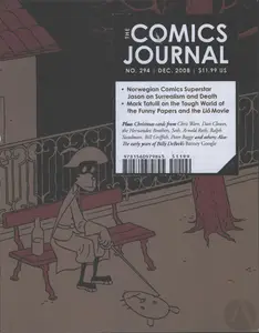 Comics Journal 294  Jason, Mark Tatulli, Early Barney Google strips (W