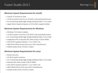 Blackmagic Design Fusion Studio 20.0.1 macOs