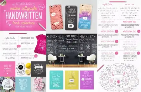 Modern Calligraphy Fonts Collection - 5 Handwritten Font Families