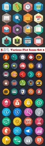 Vectors - Various Flat Icons Set 2