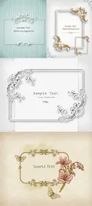 Spring Floral Vector Frames 3