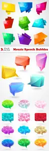 Vectors - Mosaic Speech Bubbles