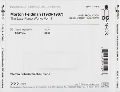 Morton Feldman - Schleiermacher - The Late Piano Works Vol. 1 (2008) {Repost}