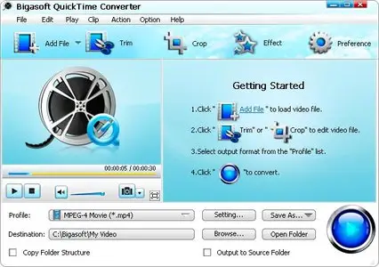 Bigasoft QuickTime Converter 3.6.13.4455