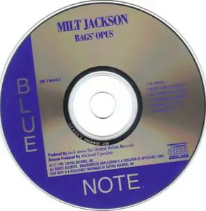 Milt Jackson - Bags' Opus (1958) {United Artists--Blue Note CDP7844582 rel 1991}