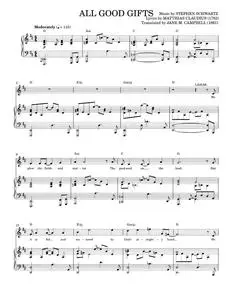 All Good Gifts - Godspell Musical, Stephen Schwartz (Piano Vocal)